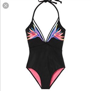 New VS PINK EMBROIDERY ONE PIECE SWIMSUIT